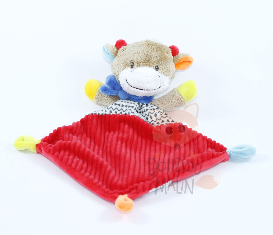  baby comforter cow red blue yellow 